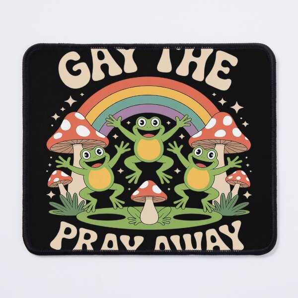 Item preview, Gay The Pray Away Rainbow Funny Meme Frogs LGBT Pride LGBTQ designed and sold by FluoroWave.