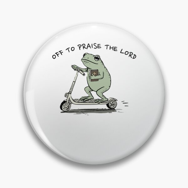 Item preview, Off To Praise The Lord, Christian Frog Meme designed and sold by Torionrad.