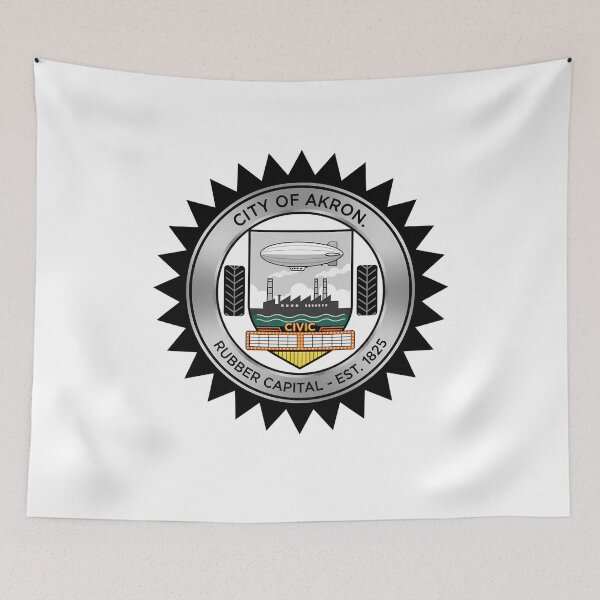 Item preview, Akron Ohio City Seal Emblem Vintage Industrial designed and sold by k3rstman1.