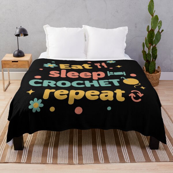 Item preview, Eat Sleep Crochet Repeat Funny Crochet Lover designed and sold by LuminOrb.