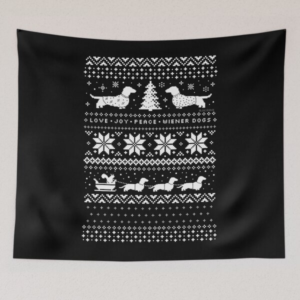 Item preview, Dachshunds Christmas Sweater Pattern designed and sold by olahvqawod38.