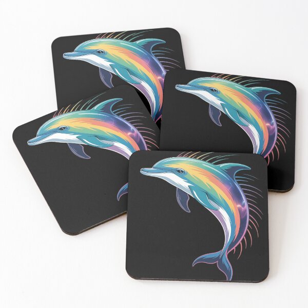 Artikelvorschau, Geometrische Delphin Kunst Visionär Geist Ozean Totem entworfen und verkauft von FluoroWave.
