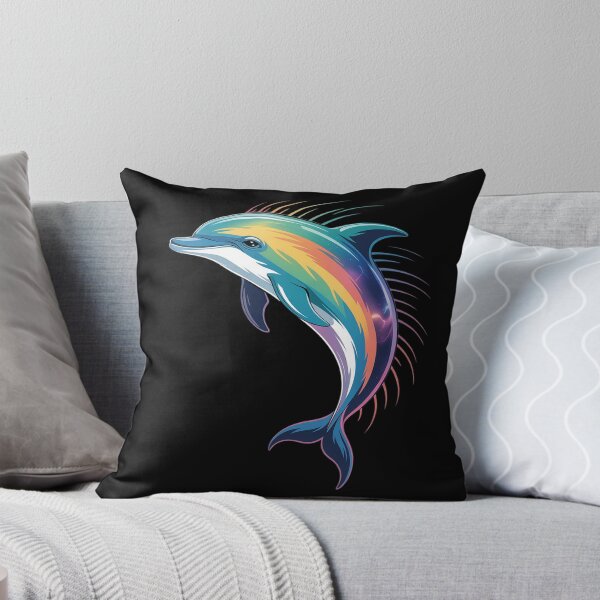 Artikelvorschau, Geometrische Delphin Kunst Visionär Geist Ozean Totem entworfen und verkauft von FluoroWave.