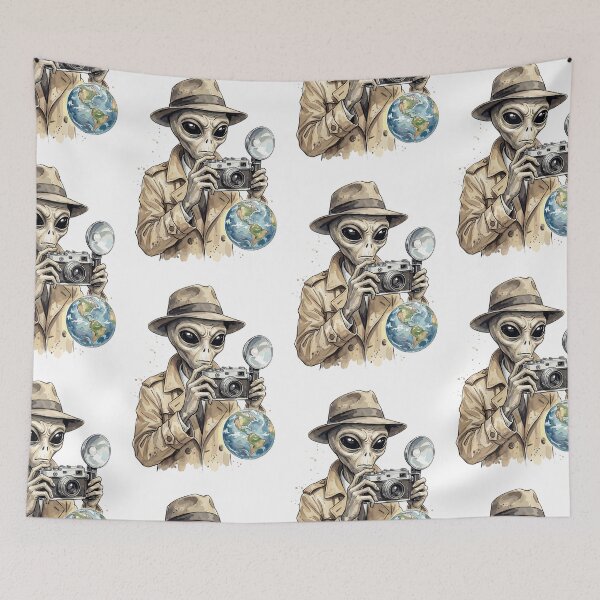 Item preview, Ufology Art: Alien Photographer designed and sold by bapupa.