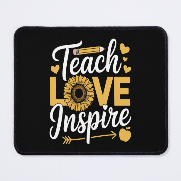 Item preview, Back to School Teach Love And Inspire Teacher Sunflower designed and sold by mandiana.