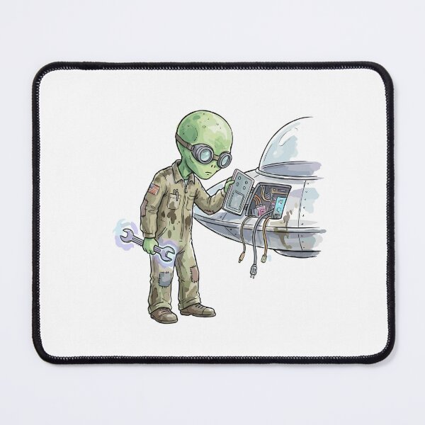 Item preview, Ufology Art: Flying Saucer Mechanic designed and sold by bapupa.