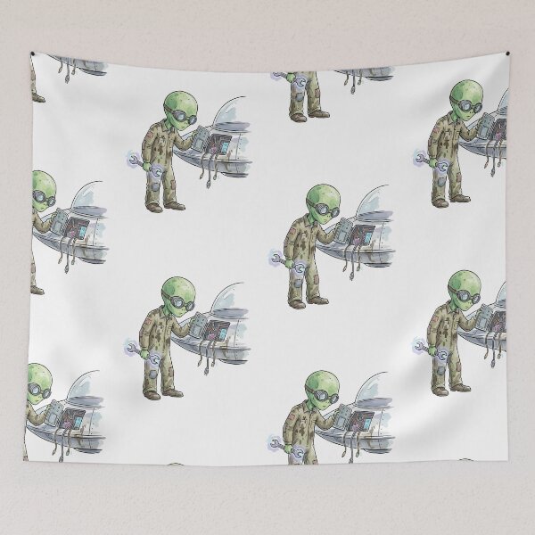 Item preview, Ufology Art: Flying Saucer Mechanic designed and sold by bapupa.