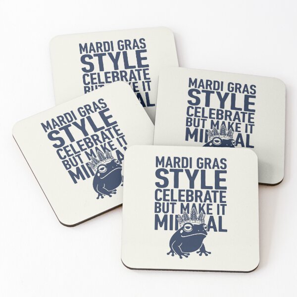 Item preview, Mardi Gras Style Celebrate But Make It Minimal Funny Frog Art designed and sold by SplashTastic.