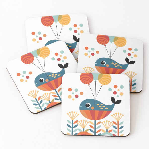 Item preview,  Playful Whale Among Geometric Shapes designed and sold by paulrommer.