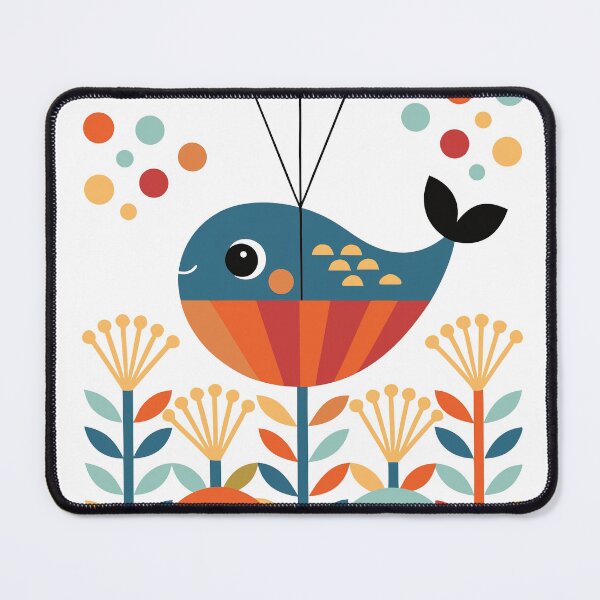 Item preview, Playful Whale Among Geometric Shapes designed and sold by paulrommer.