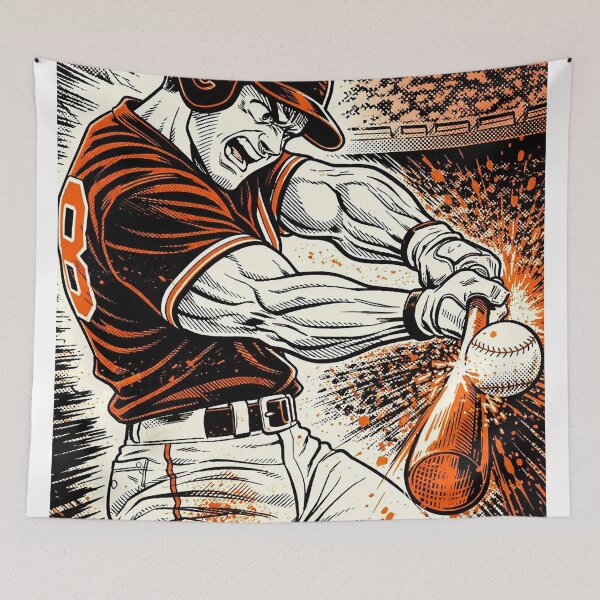 Item preview, Power Swing – Explosive Baseball Batter in Action (version 4 - Orange) designed and sold by lapart.