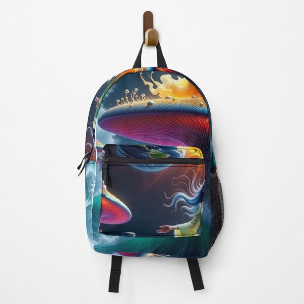 Item preview, "Psychedelic Goddess on Mushroom Throne – Cosmic Visionary AI Art" designed and sold by garrett024.