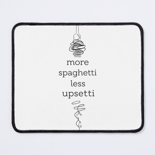 Item preview, More Spaghetti Less Upsetti | Minimal Line Art Pasta Design designed and sold by PROPera-design.