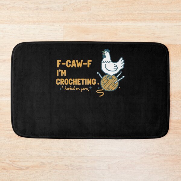 Item preview, Funny Crochet Lover F Caw F I'm Crocheting Hooked designed and sold by LuminOrb.