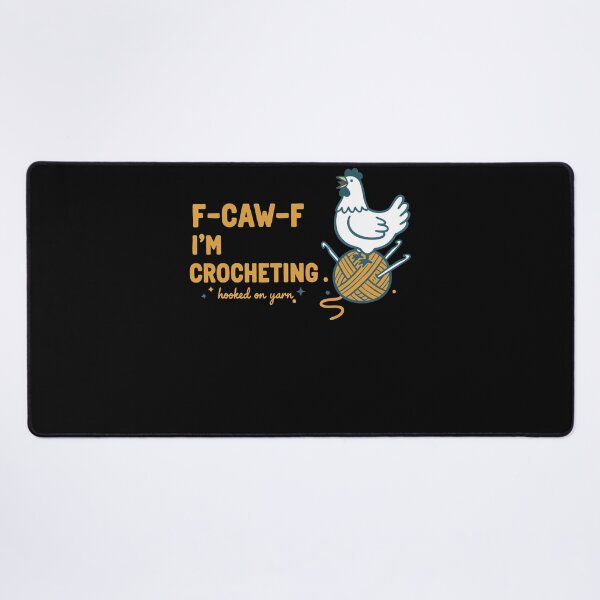 Item preview, Funny Crochet Lover F Caw F I'm Crocheting Hooked designed and sold by LuminOrb.