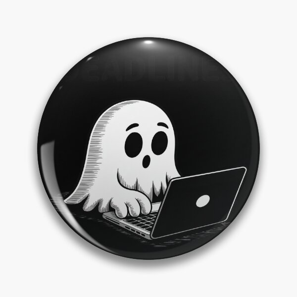 Item preview, Ghost Typing Laptop Deadlines Funny Office Work designed and sold by FluoroWave.