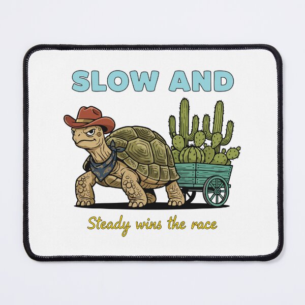 Item preview, Slow and Steady Motivation Turtle Illustration designed and sold by graphicnew.