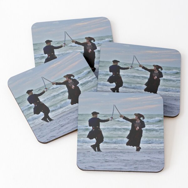 Item preview, Pirates Sword Fight on Beach designed and sold by MercerImages.