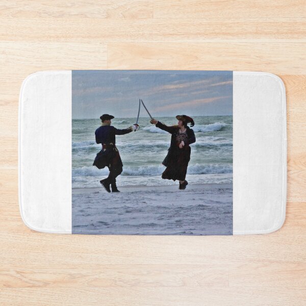 Item preview, Pirates Sword Fight on Beach designed and sold by MercerImages.