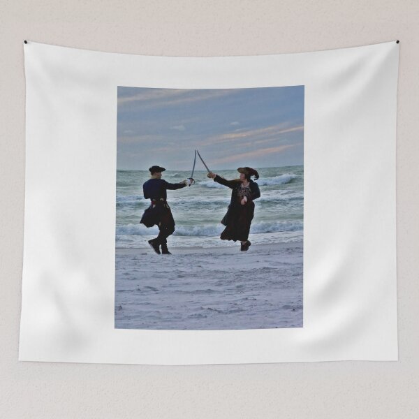 Item preview, Pirates Sword Fight on Beach designed and sold by MercerImages.