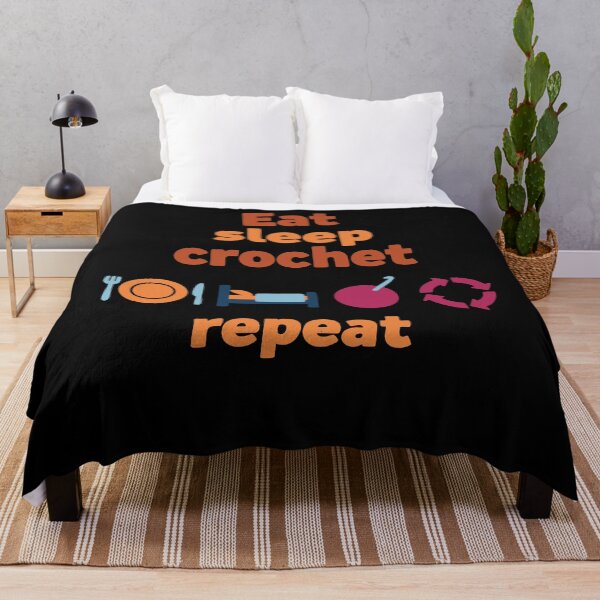 Item preview, Eat Sleep Crochet Repeat Funny Crochet Lover Quote designed and sold by LuminOrb.