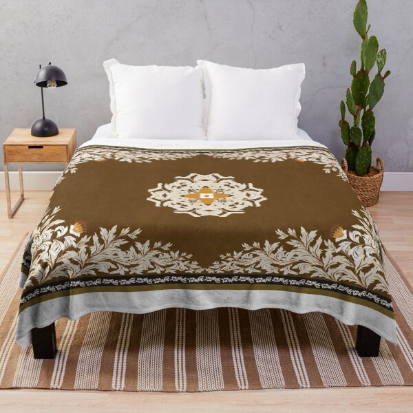 Item preview, Brown Persian rug design featuring elegant traditional floral and ornamental motifs with a warm vintage aesthetic designed and sold by Line-Aura.