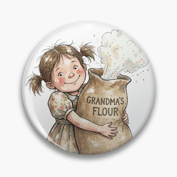 Item preview, Vintage Grocery Girl: Flour Sack Baker’s Girl designed and sold by bapupa.