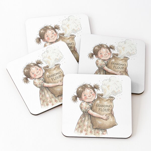 Item preview, Vintage Grocery Girl: Flour Sack Baker’s Girl designed and sold by bapupa.