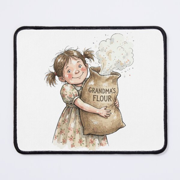 Item preview, Vintage Grocery Girl: Flour Sack Baker’s Girl designed and sold by bapupa.