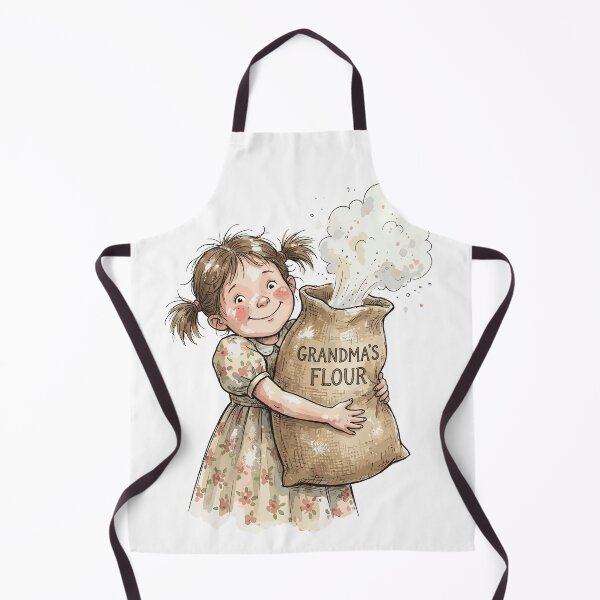 Item preview, Vintage Grocery Girl: Flour Sack Baker’s Girl designed and sold by bapupa.
