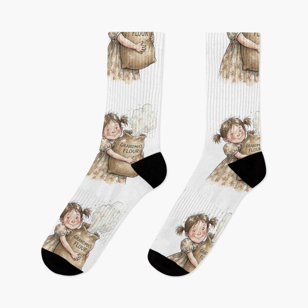 Item preview, Vintage Grocery Girl: Flour Sack Baker’s Girl designed and sold by bapupa.