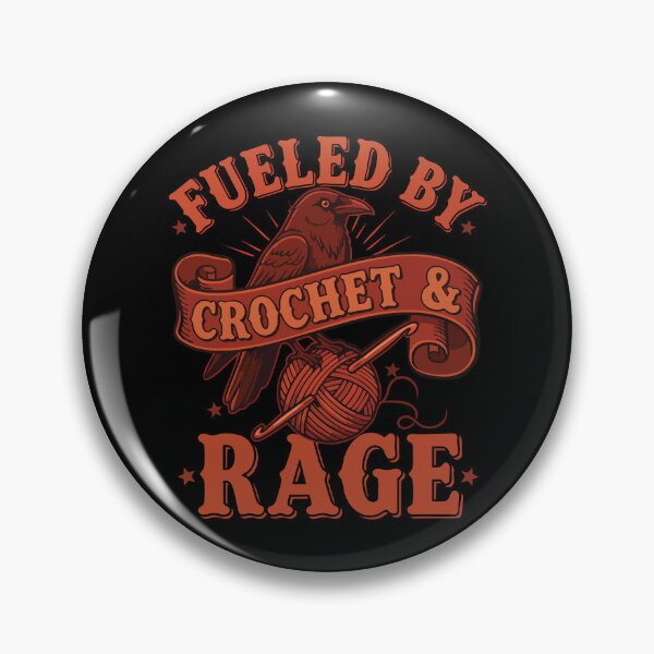 Item preview, Funny Crochet Lover Fueled By Crochet And Rage designed and sold by LuminOrb.