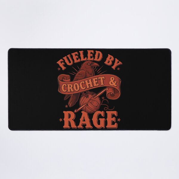 Item preview, Funny Crochet Lover Fueled By Crochet And Rage designed and sold by LuminOrb.