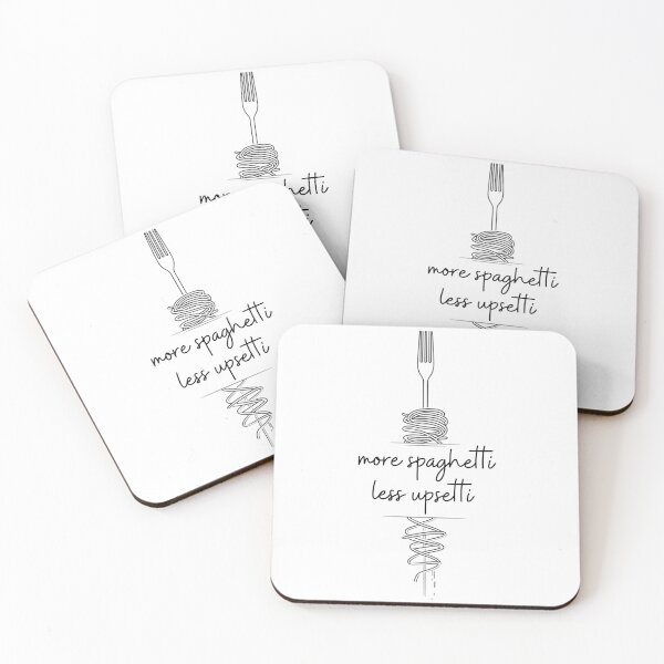 Item preview, More Spaghetti Less Upsetti | Minimal Line Art Pasta Design designed and sold by PROPera-design.