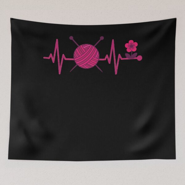 Item preview, Funny Crochet Lover Heartbeat Yarn Lovers Theme designed and sold by LuminOrb.