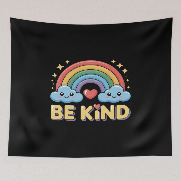 Item preview, Girls Be Kind Rainbow Motivational Message Colorful Positive designed and sold by FluoroWave.