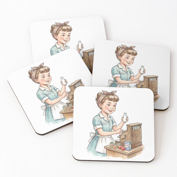 Item preview, Vintage Grocery Girl: Market Cashier Cutie designed and sold by bapupa.