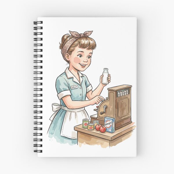 Item preview, Vintage Grocery Girl: Market Cashier Cutie designed and sold by bapupa.