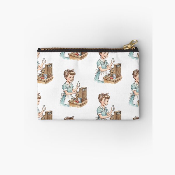 Item preview, Vintage Grocery Girl: Market Cashier Cutie designed and sold by bapupa.