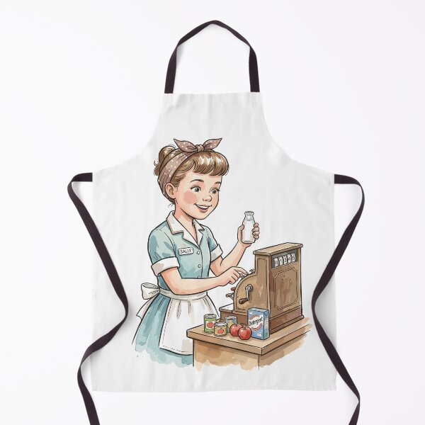 Item preview, Vintage Grocery Girl: Market Cashier Cutie designed and sold by bapupa.