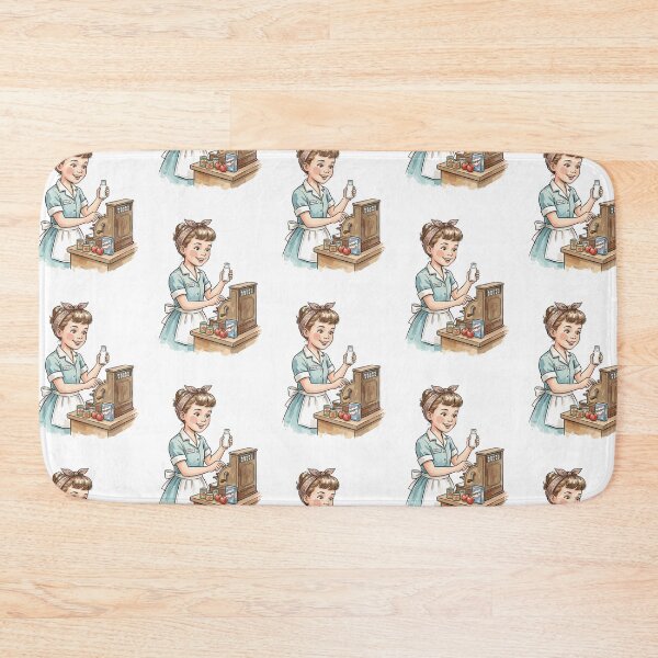Item preview, Vintage Grocery Girl: Market Cashier Cutie designed and sold by bapupa.
