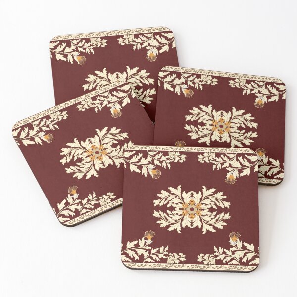 Item preview, Luxurious dark red Persian rug pattern featuring intricate traditional floral and arabesque motifs designed and sold by Line-Aura.