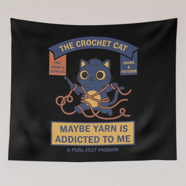 Item preview, Maybe Yarn Is Addicted To Me The Crochet Cat designed and sold by LuminOrb.