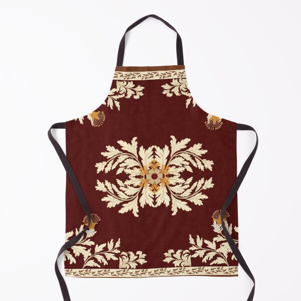 Item preview, Luxurious dark red Persian rug pattern featuring intricate traditional floral and arabesque motifs designed and sold by Line-Aura.