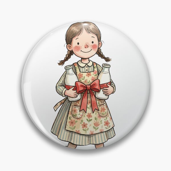 Item preview, Vintage Grocery Girl: Milk Bottle Delivery Girl designed and sold by bapupa.