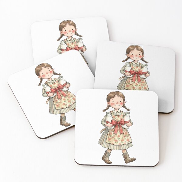 Item preview, Vintage Grocery Girl: Milk Bottle Delivery Girl designed and sold by bapupa.