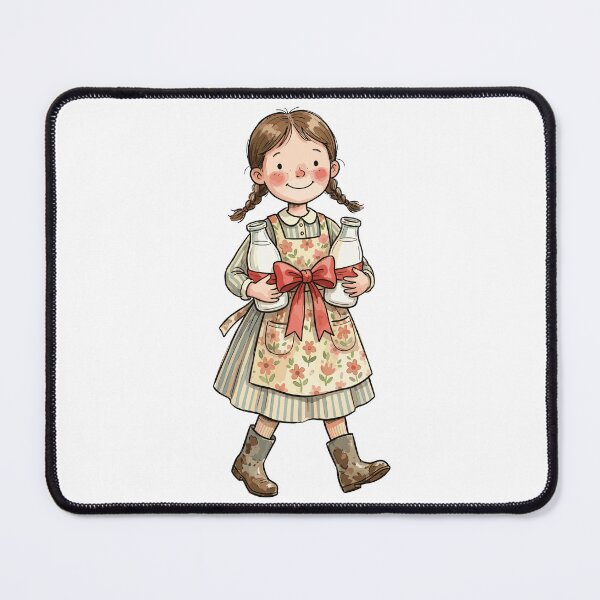 Item preview, Vintage Grocery Girl: Milk Bottle Delivery Girl designed and sold by bapupa.