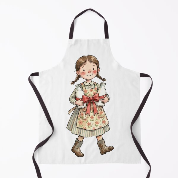 Item preview, Vintage Grocery Girl: Milk Bottle Delivery Girl designed and sold by bapupa.
