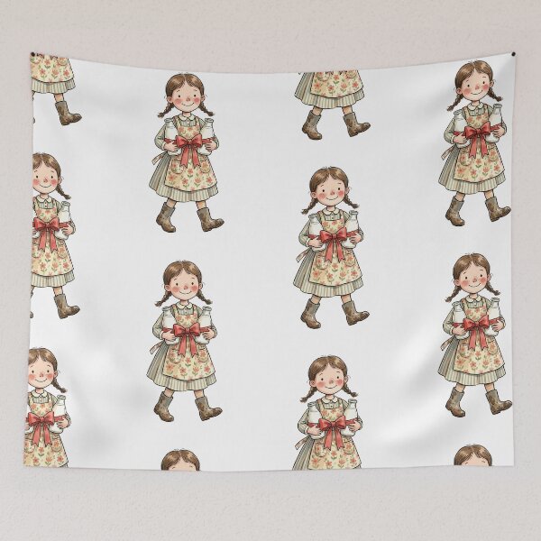 Item preview, Vintage Grocery Girl: Milk Bottle Delivery Girl designed and sold by bapupa.