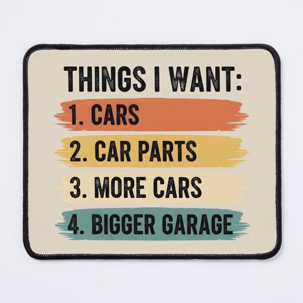 Item preview, Things I Want Cars Car Parts Bigger Garage designed and sold by dudelinart.